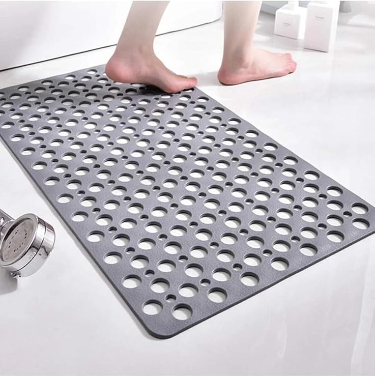 Vantuzlu Banyo Ve Duş Kaydırmazı Duşakabin Küvet Içi Vakumlu Banyo Paspası 36x66 Cm Gri 36 x 68