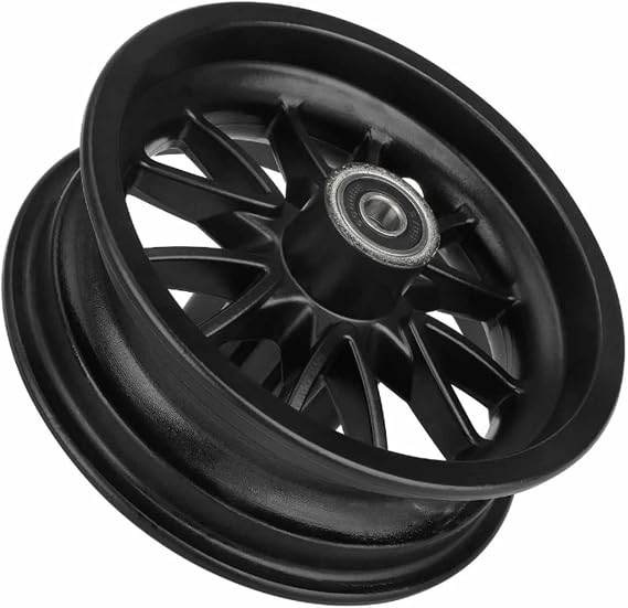 Front and Rear Wheel Hubs with 9x30-55 Tubeless Tires for Kukirin G2 Pro DB, Lightweight Rubber Design, Easy Installation Upgrade Kit, Black(Wheels black)