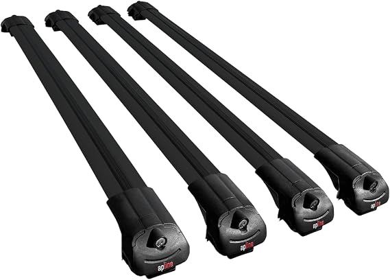 Compatible with Ford Transit/Tourneo Custom (V362) 2012-2023 ACE-1 Model Car Roof Rack Cross Bar Black Aluminium 4 Bars