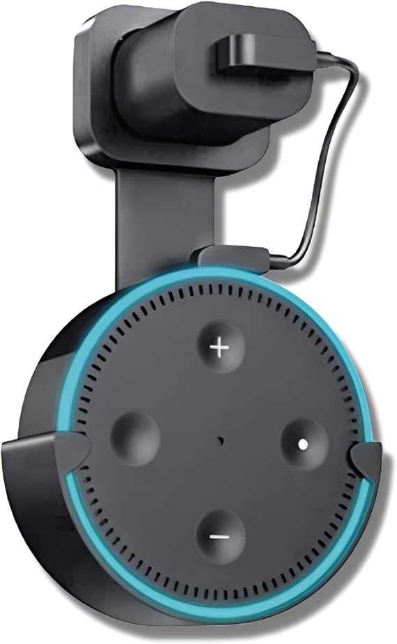 Sintron Echo Dot用ウォールマウント - Alexa スマートホームコンセント 壁マウントスタンド Amazon Echo Dot 第2世代スピーカーホルダー 充電コードケーブル付き 省スペースアクセサリー 散らかったワイヤーなし