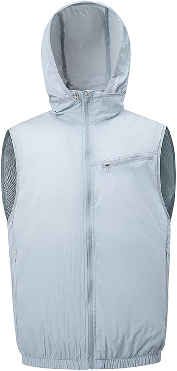 USB-Powered Cooling Jacket with 2 Upgraded Fans Gray M Size – Air Conditioned Jacket Cooling Vest for Hot Weather Use