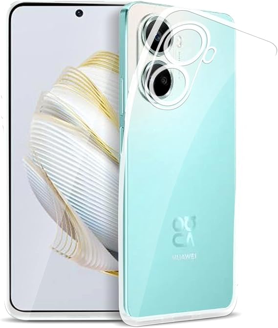 Case compatible with Huawei nova 10 SE 4G Clear Ultra Slim Case Anti Yellowing Soft TPU Silicone Anti-Fingerprint Cover+Shockproof Case Full Body Protection