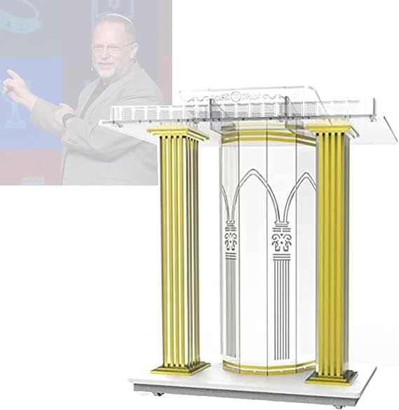 Podium Presentation Lectern Stand, Acrylic Podium With Casters, Floor Podium, Simple And Modern Conference Teacher Mobile Podium, Rolling Podium, Sales Welcome Desk Reception Desk interesting