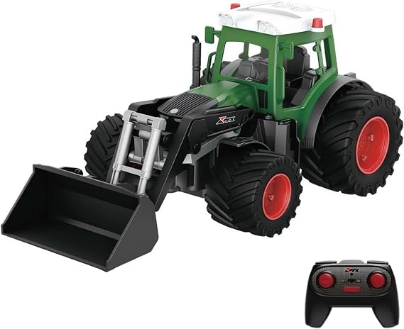 Oyuncak 2.4GHz Uzaktan Kumandalı 1:24 Ölçek Şarjlı Rc Traktör Forklift Aparatlı - Oyuncak Kepçe Traktör (Kepçe Aparatlı)