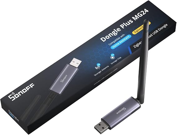 SONOFF Zigbee 3.0 USB Dongle Plus MG24, Zigbee Gateway with EFR32MG24, Thread & Zigbee USB stick, controller for Home Assistant or Zigbee2MQTT