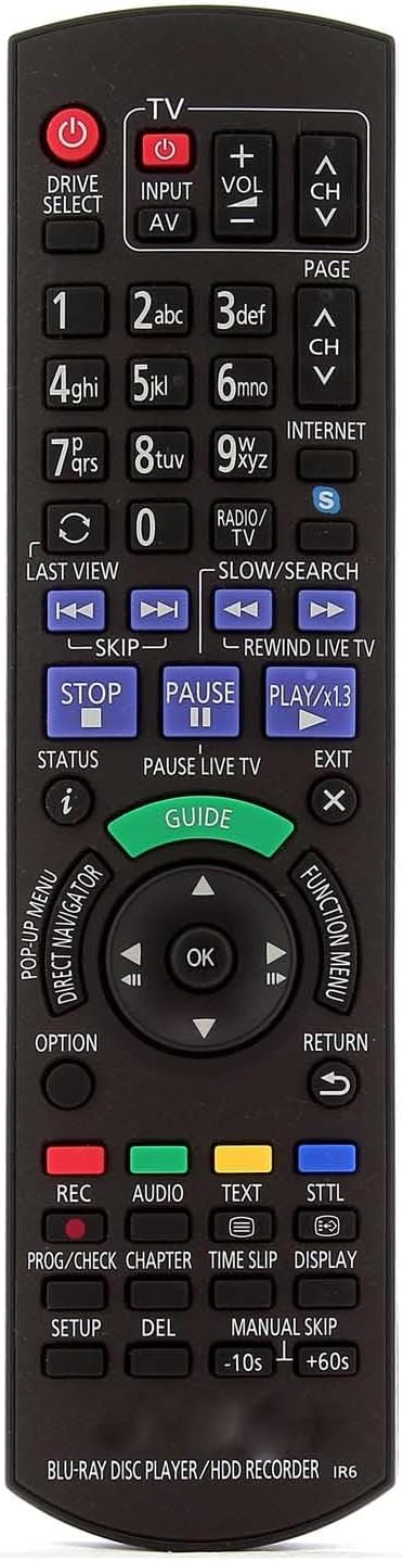 Genuine Compatible with Panasonic Remote Control BLU RAY DISC PLAYER HDD RECORDER