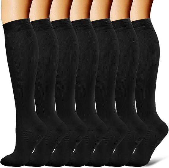 Compression Socks for Men & Women 4/6/7 Pairs Circulation 15-20 mmHg-Best support for Athletic, Nurse, Medical, Running