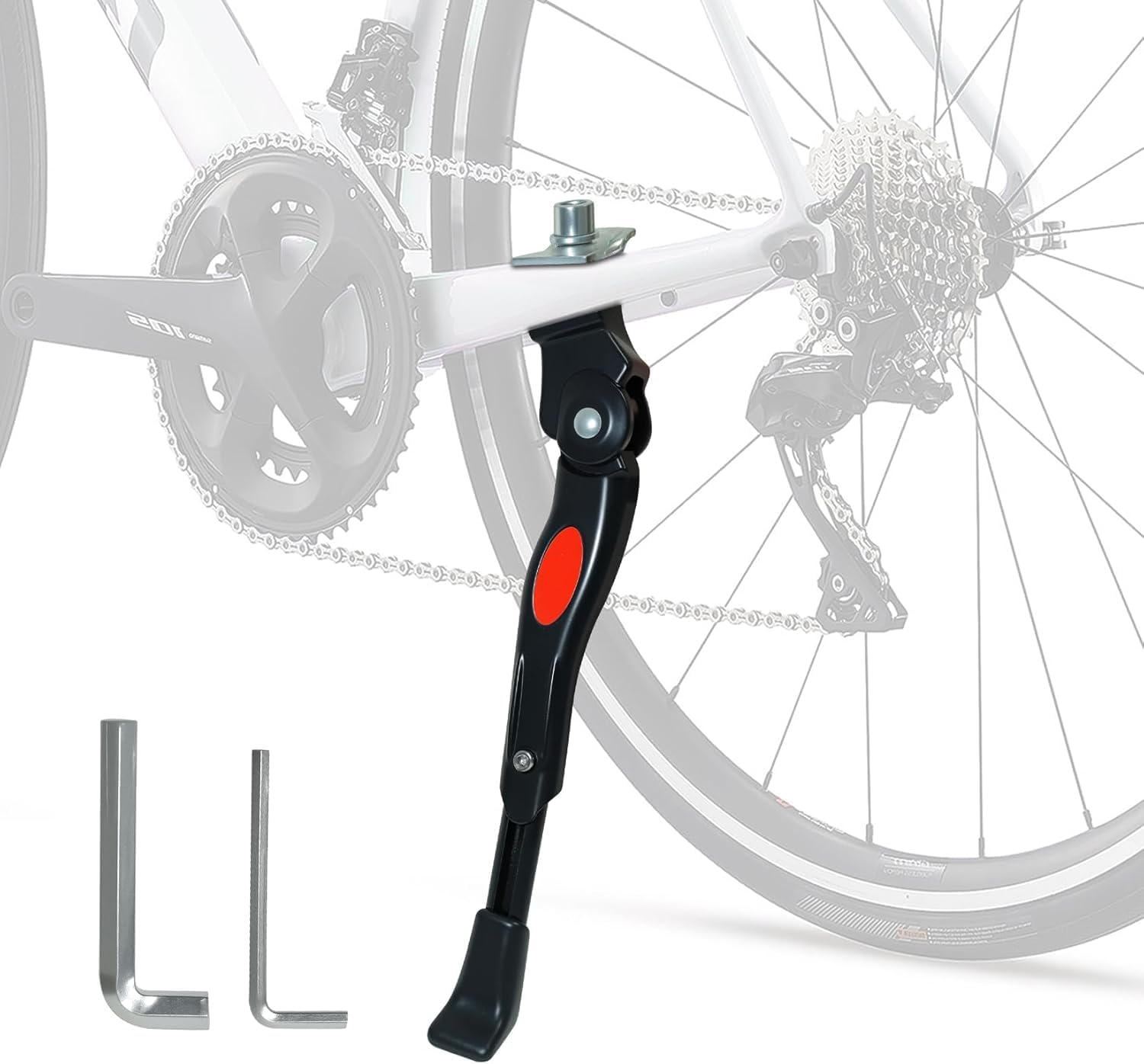 BrandName Adjustable Fahrradständer for Triban (Decathlon) RC 120, Durable Aluminium Alloy Side Kickstand Heavy Duty Side Support for Mountain and Road Bikes,B