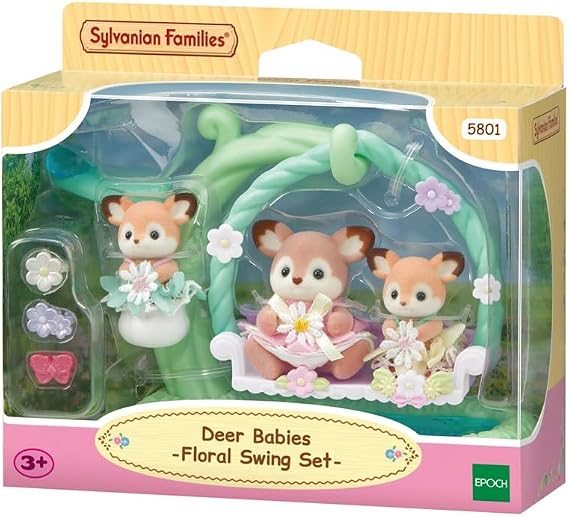 Sylvanian Families -Deer Babies Floral Swing Set- 5801