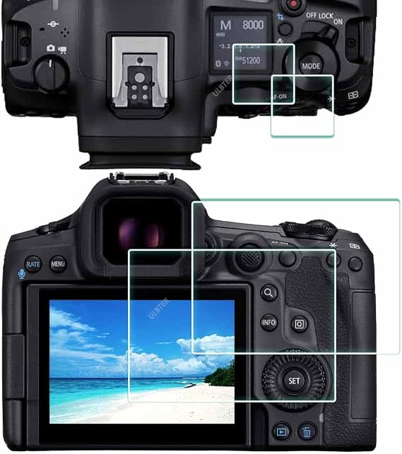 ULBTER Screen Protector for Canon EOS R5 Mark II LCD + Top Screen [2+2Pack]