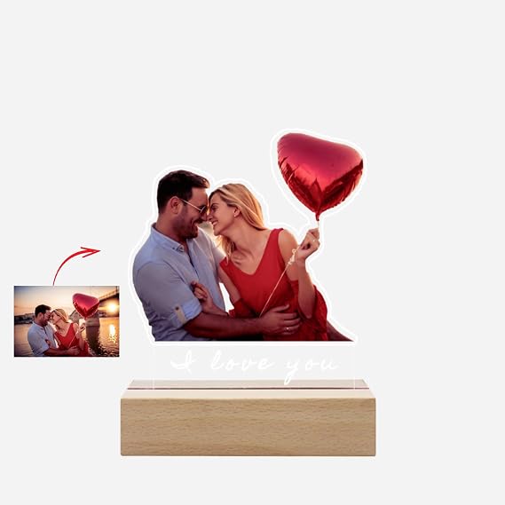 Photo Frames Led Night Light with Acrylic Plaque (Photo Shape)