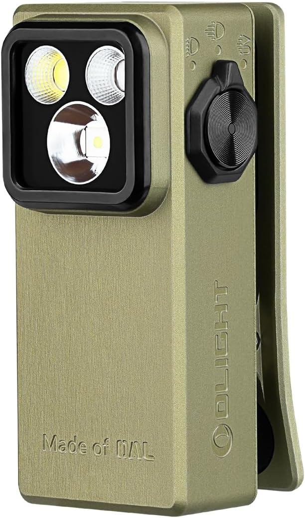 Olight Oclip Ultra Flashlight, 2025 New, Clip, Small, LED Running Light, Lightweight, 3 Light Sources, 530 Lumens, IPX6 Waterproof, Type-C Rechargeable, Magnetic, Dog Walking, Walking, Hiking