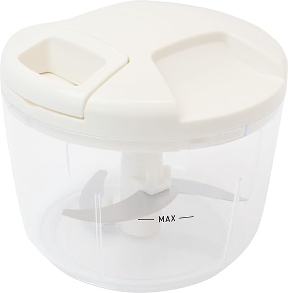Estale Chopper, 2-Way Handy Chopper, Convenient, Ready to Store with Lid, 13.5 fl oz 400 ml, No Power Supply, Manual Food Processor, Food Cutter, Blender