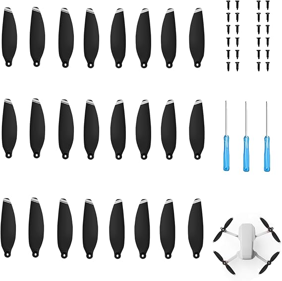 24 Pieces of Propeller Compatible with DJI Mini 4K, Mini 2/SE/2 SE, Low Noise Wind 4726 FM Propeller Blade, Replaceable Noise Reduction Drone Accessories, Including Screws and Screwdriver (White)