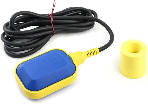QWORK 3 m Cable Water Level Regulator Rectangular Float Switch for Water Tank Dirty Water Pump