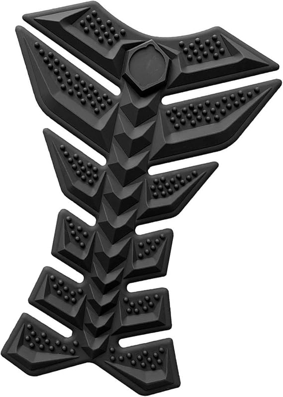 Motorcycle Gas Tank Sticker Protector Decal 3D Durability Essential Fuel Tank Decal, Black