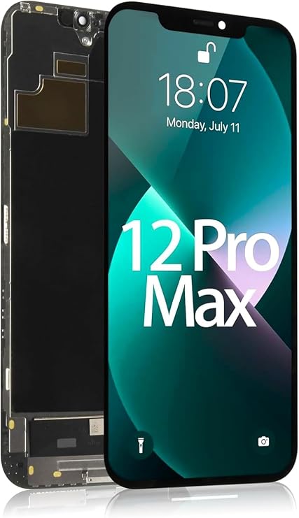 iPhone 12 Pro Max LCD Screen Replacement In-Cell Display with Touch Digitizer Assembly – Compatible with A2342 A2410 A2411 A2412 – Front Repair Screen – Screen Only