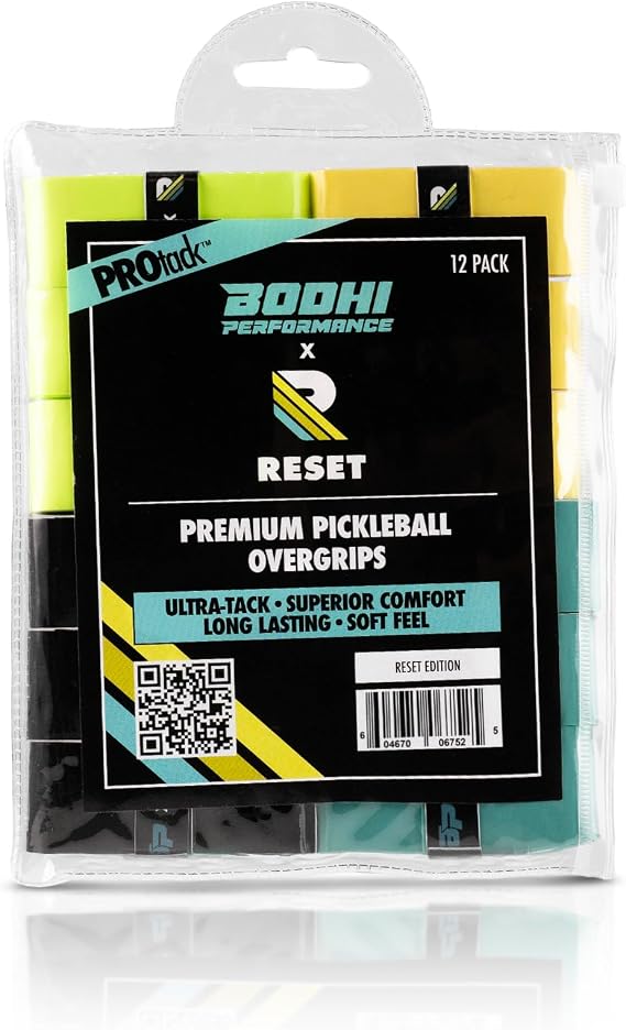 Reset™ - Pickleball Premium SuperTack Performance Overgrips - 4 Pack - Ultimate Grip Upgrade - Preferred by pro Players