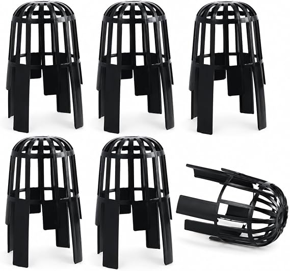 6PCS Gutter Pipe Leaf Guard, Gutter Balloon Outlet Guards, Plastic Drain Protector to Stop Leaves and Better Water Drainage Fits 68mm Pipes
