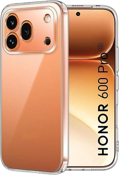 Honor 600 Pro Uyumlu 3D Süper Şeffaf Silikon Kılıf Yumuşak Esnek Ultra İnce Koruyucu Kapak