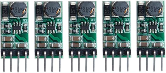 Riven 5 pcs DC3.3V 3.7V 4.5V 5V to 12V Boost Power Supply Module, Mini Step-up Voltage Regulator Power Supply Module