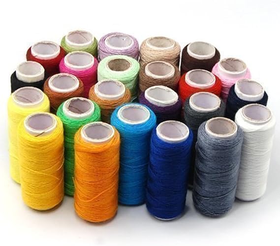 24 Colour Spools Sewing All Purpose 100% Pure Cotton Thread Reel