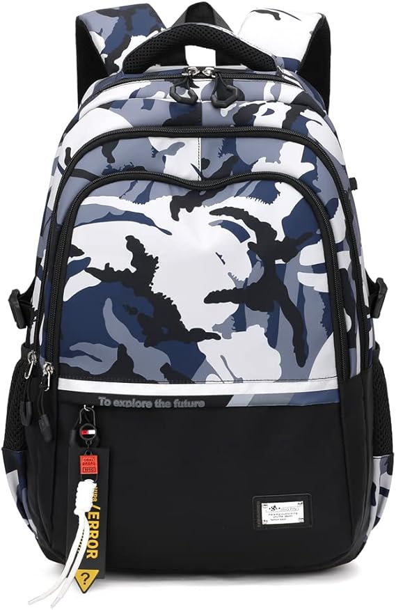 Childrens Backpacks for Boys, Elementary Middle School Bags for Teens, Boys Casual Bookbags Travel Daypack