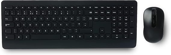 Microsoft Wireless Keyboard & Mouse, Desktop 900 Keyboard with USB for Windows or Mac Computers, Black
