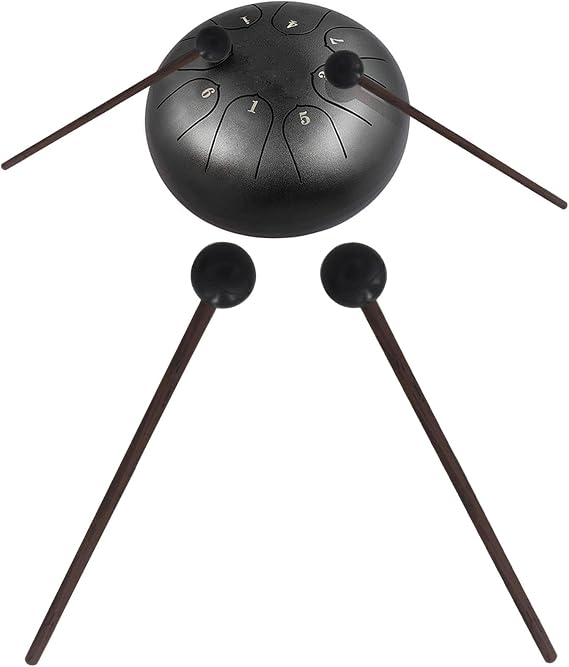 Rubber Mallets for Meditation, Soft Percussion Mallets Kit for Sound Healing, Yoga & Mindfulness, Handpan Drum Sticks for Singing Bowl, Tongue Drum & Percussion Instruments