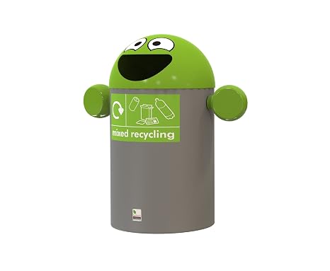 Best Buddy Recycling Bin 84 Litres Lime Green Mixed Recycling