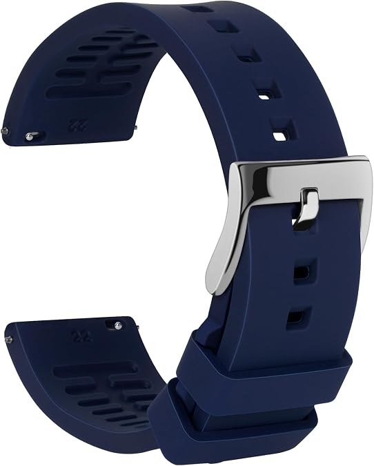 TStrap Silicone Watch Strap Rubber - Quick Release Watch Band for Mens Womens - Waterproof Smart Watch Straps with Clasp - Military Watches Bracelet Replacement Ladies - 18mm 19mm 20mm 21mm 22mm 24mm