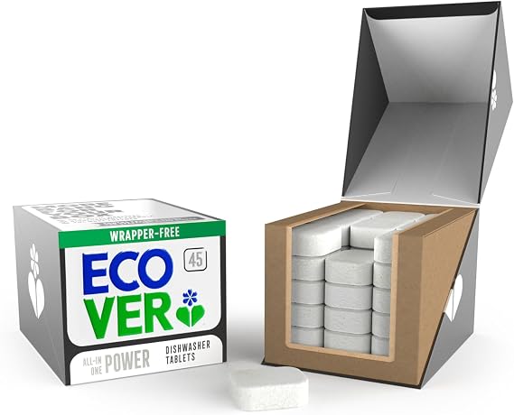 Ecover Power Dishwasher Tablets, Mandarin & Lemongrass, 45 Tablets