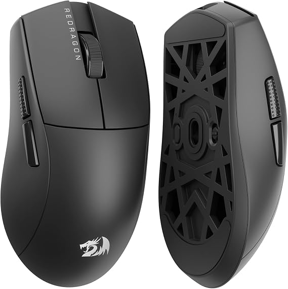 Redragon M922 PRO 3-Mode Wireless Gaming Mouse, 49G Ultra-Light 26K DPI Mouse w/Ergonomic Natural Grip Build, Full Programmable Buttons, Software Supports DIY Keybinds & DPI