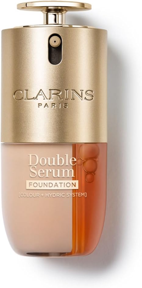 Clarins Double Serum Foundation 30ml | Hybrid Serum Foundation | Luminous Satin Finish | Medium-to-Full Customisable Coverage | Hydrates, Boosts Collagen Production and Reduces Signs of Ageing