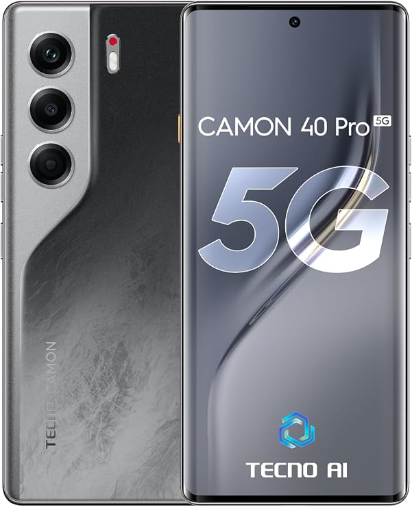 Tecno Camon 40 Pro 5G AI Destekli Akıllı Telefon, 12+12GB RAM 256GB ROM | 50MP Arka, 50MP Ön Kamera |144Hz 6.78'' FHD+ AMOLED Ekran | 5200mAh| 45W, Android 15
