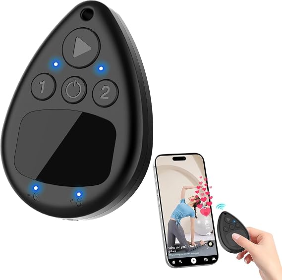 Luvian ワイヤレス自動クリッカー オートクリッカー 充電式 スマホ連打機 高速タップ 2段階速度調節 2台同時接続可能 Tiktok ライブ/いいね/ハート・報酬タスク対応・ゲーム放置防止 長持ちバッテリー 静音非接触ハンズフリー連打ツール iPhone/Android 各種タッチパネル機器対応