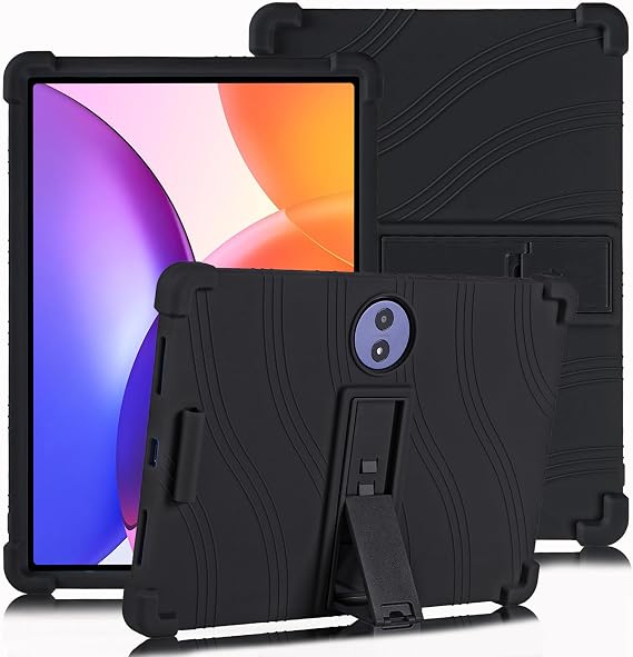 ATOOZ TCL TAB A1 Plus タブレットケース 12.2インチ 2026年版 PCスタンド付き、ソフトシリコン キッズケース TCL TAB A1 Plus 31cm用 ブラック