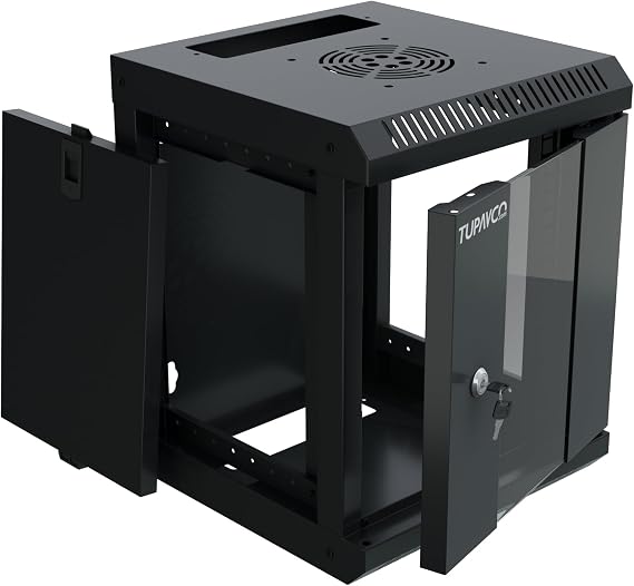 10 inch Mini Network Rack Cabinet - 6U Vented w/ 9 in Depth - Tupavco TP436