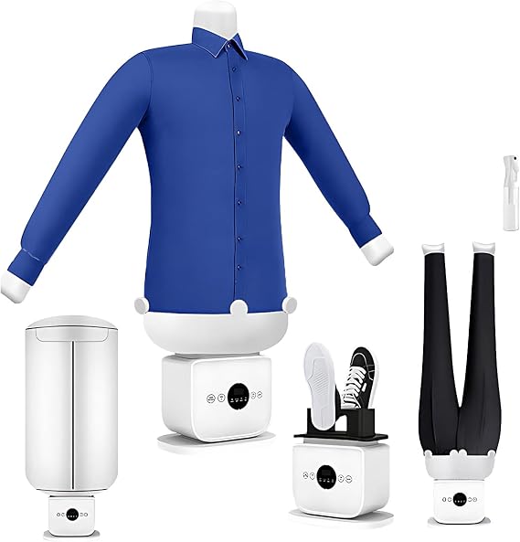Automatic Ironing Dummy,Hands-Free Inflatable Shirt Ironing,Multi-Size,Heating Temperature Reaches 60-70°C,360-Degree Automatic Ironing,For Home,Laundry C