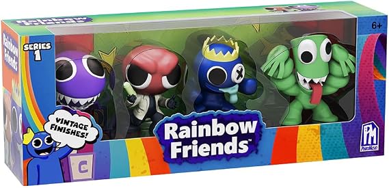 Rainbow Friends - Vintage Minifigures 4 Pack 4 2.5" Collectible Figures, Series 1