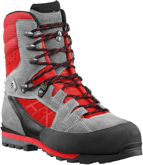 Haix Protector Timber all-round protection and stylish on the go: the Protector Timber is your perfect companion, grey red, 9 UK