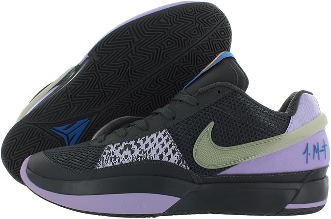 Nike Men's Ja 1 Basketball Shoe, Iron Grey Multi Color Lilac Bloom, 7 UK