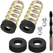 Lawnmower Replacement Seat Spring And Cap Kit, Includes 2 X 283516 Springs, 4 X 422127-4 With Screws, Compatible With Ts142 Tractors, Shock Absorbing