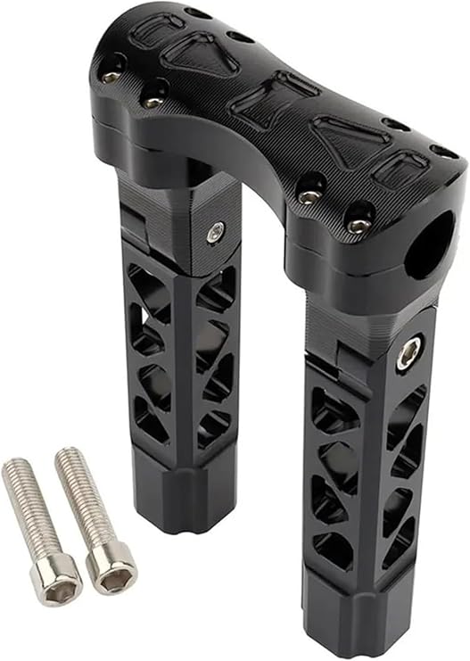 Shock Absorber For Spo&rtster 883 1200 For Softail For Fatboy For Dyna 25mm Pullback Handlebar Risers Straight Adjust Riser Clamp Handle Bar Risers Motorcycle(8.5inch Black)