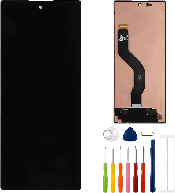 LCD Display Touch Screen Digitizer Assembly Repair Replacement 7.6" for Z FOLD 6, SM-F956B with Tools（Black）