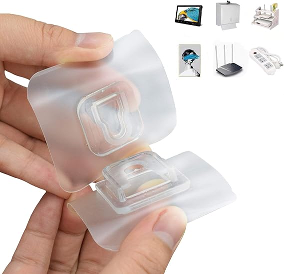 9 Sets Sihirli Kanca çIft Taraflı çOk AmaçLı Kancalar Kendinden YapışKanlı şEffaf Su GeçIrmez Ve Yağ GeçIrmez. Mutfak Banyo Oturma Odası IçIn Delme Yok çıKarıLabilir Max 10kg