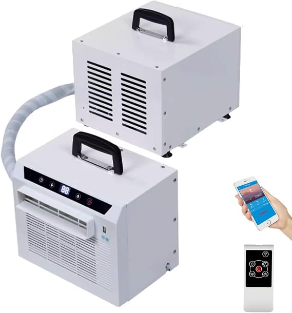 13000 BTU Split Air Conditioner Room Cooler with Touch/WiFi/Remote Control, 24H Timer, Top Handle, for Home Office Camping, No Assembly Required