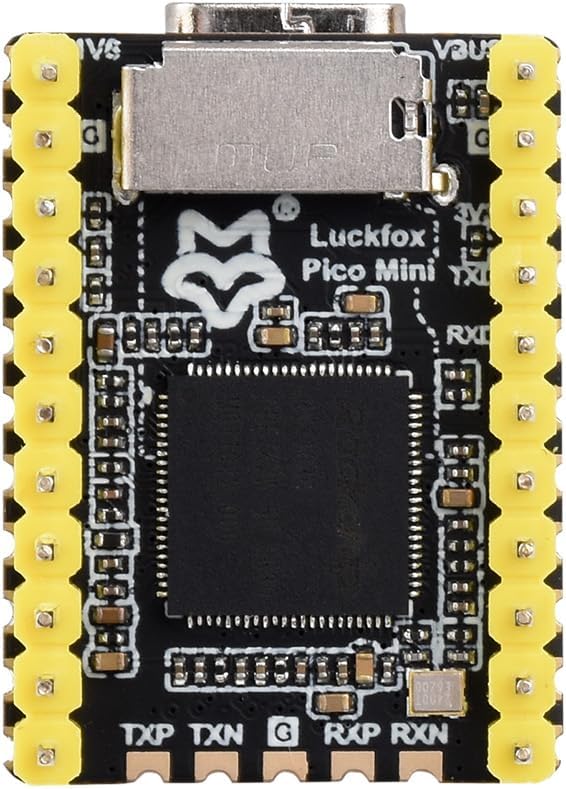 Waveshare Luck-fox Pico Mini B with Flash with Pre-soldered Header RV1103 Linux Micro Development Board, Integrates Arm Cortex-A7/RISC-V MCU/NPU/ISP Processors