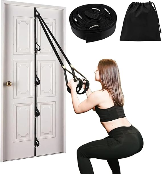 Door Anchor Strap For Resistance Bands Heavy Duty Multi Loop Door Anchor Strap Leg Ankle Straps for Resistance Training Physical Therapy Home Workouts