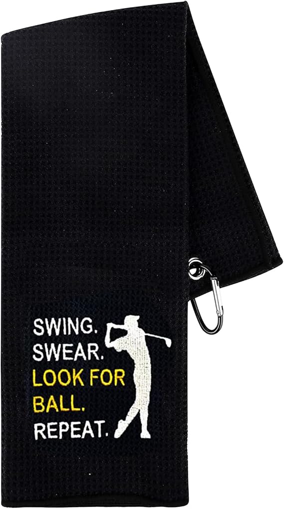 Golf Towel - Funny Black Towel for Golf Bags